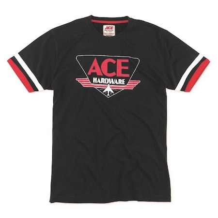 Ace Vintage Threads Ace Vintage Threads M Short Sleeve Men's Crew Neck Black Tee Shirt SRJ002A BLK-MD